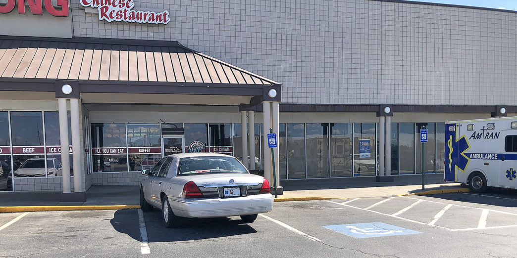 a car parked in a parking lot