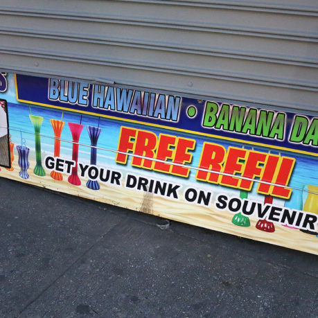 a sign on the side of a building