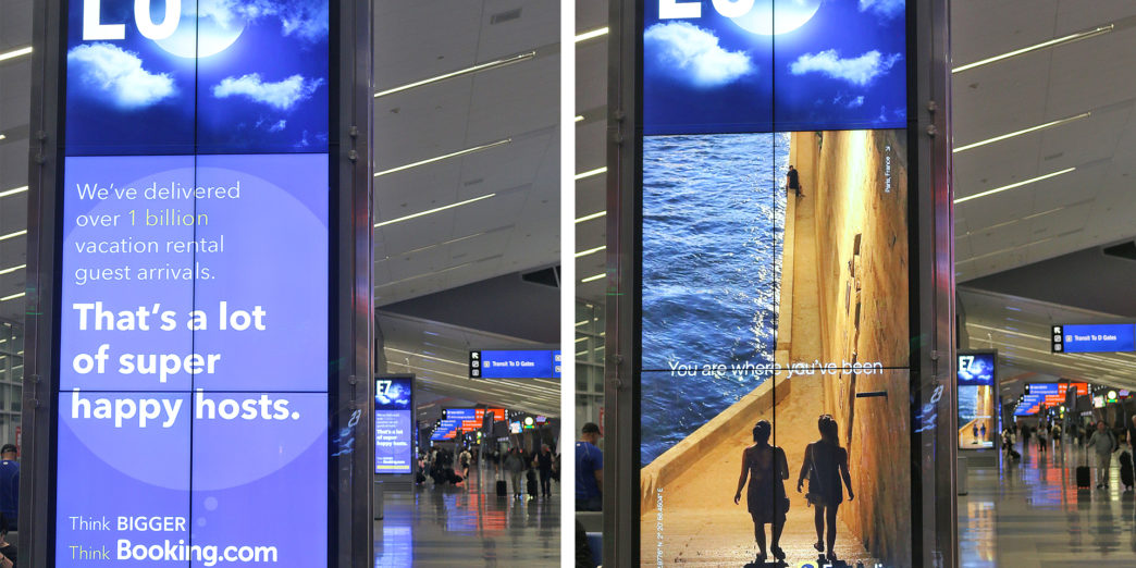 a sign in a building