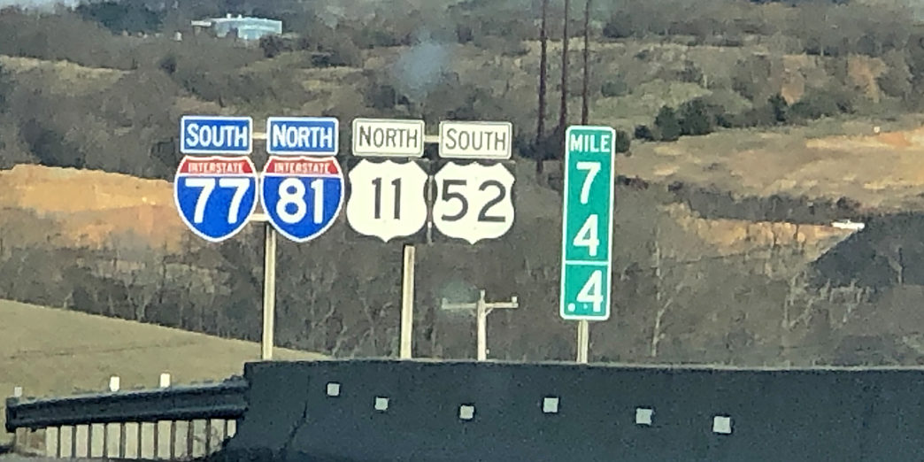 a road sign on a highway