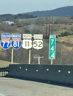 a road sign on a highway