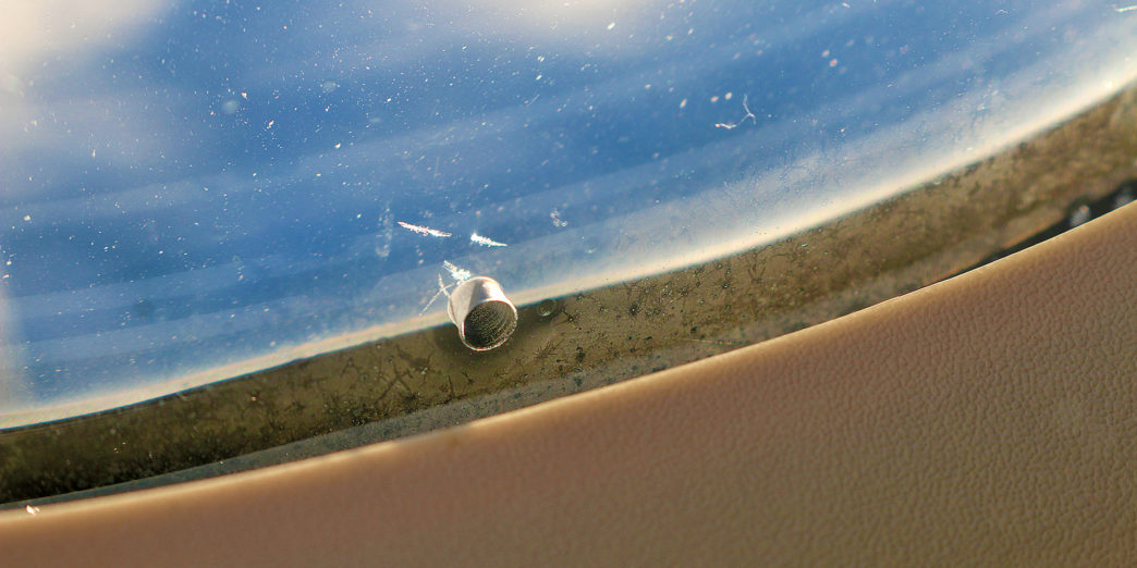 Hole airplane window