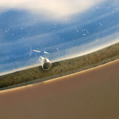 Hole airplane window