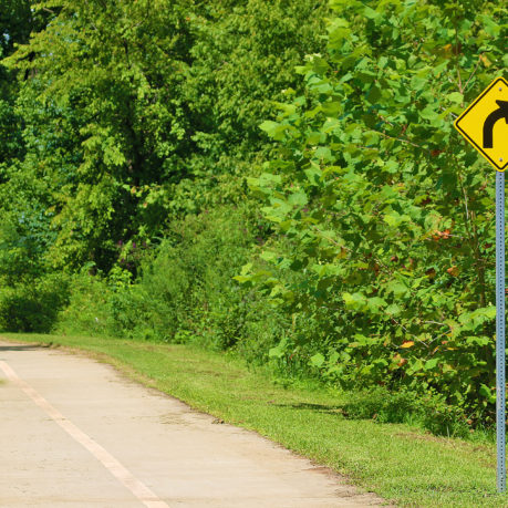 a road with a sign on it