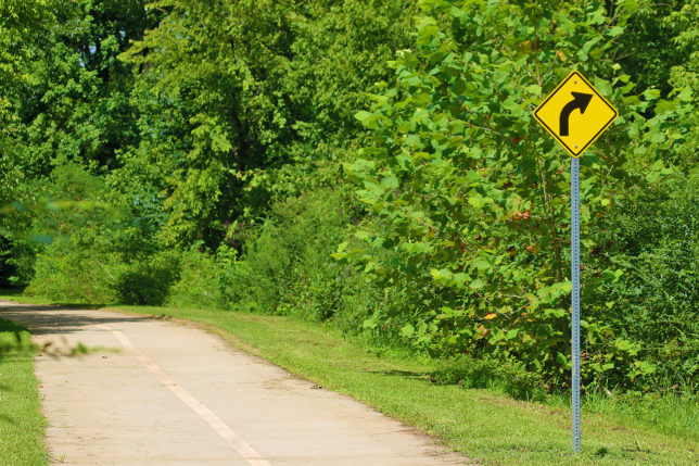a road with a sign on it