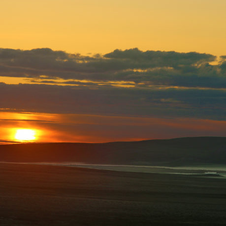 Sunset near Húsavík Iceland