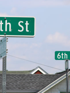 a street sign on a pole