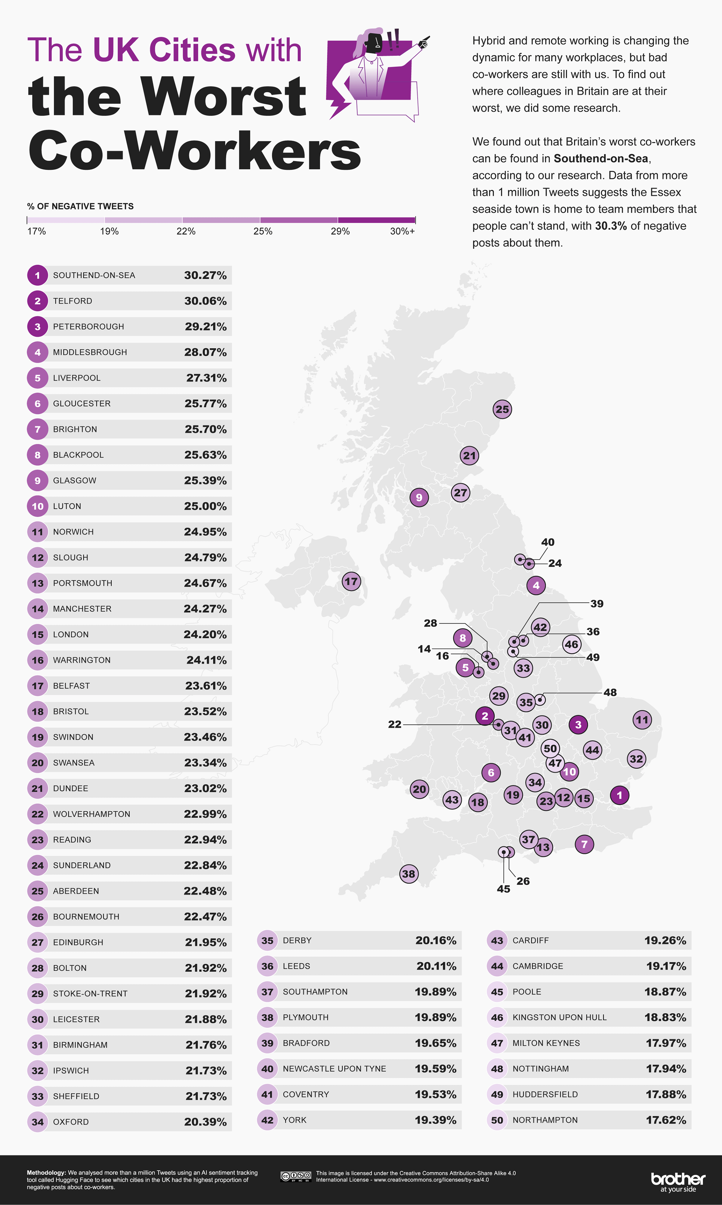 a map of the united kingdom with numbers and dots