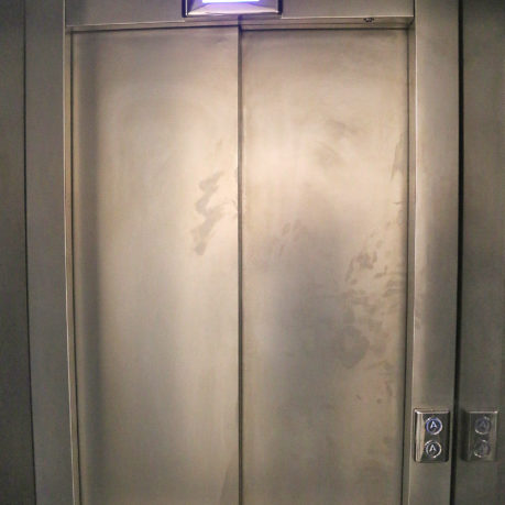 a close-up of an elevator door