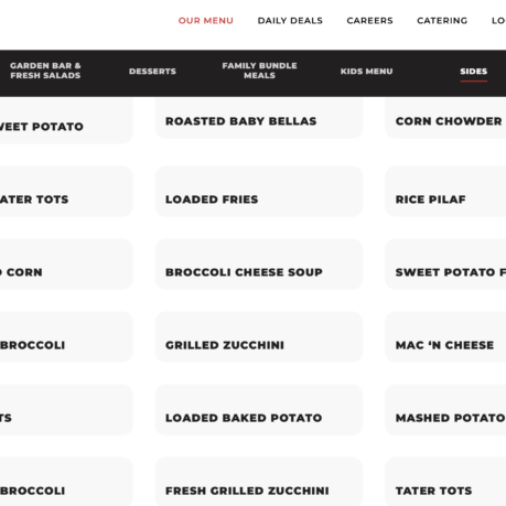 a menu of a restaurant