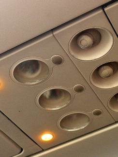 overhead light airplane