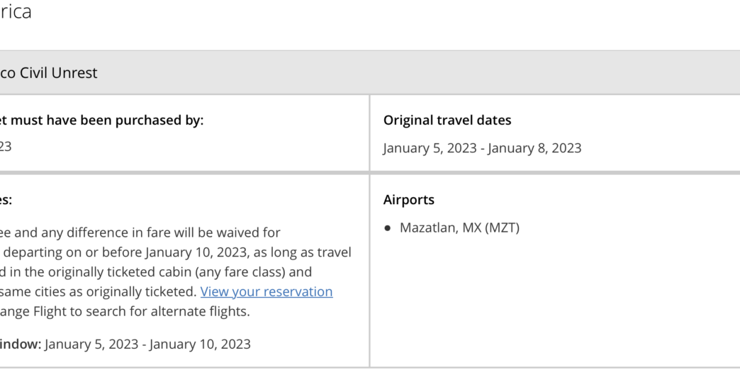 a screenshot of a travel schedule
