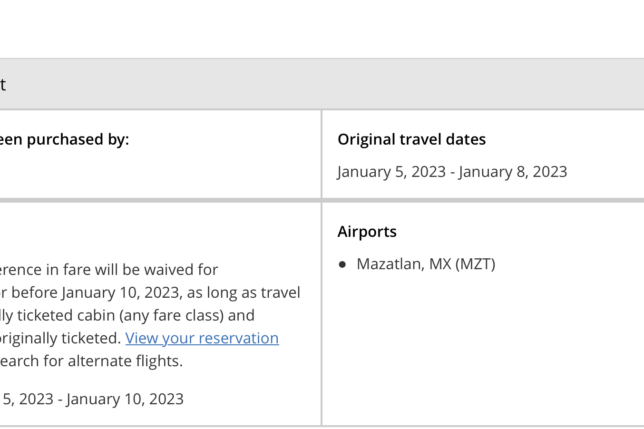 a screenshot of a travel schedule