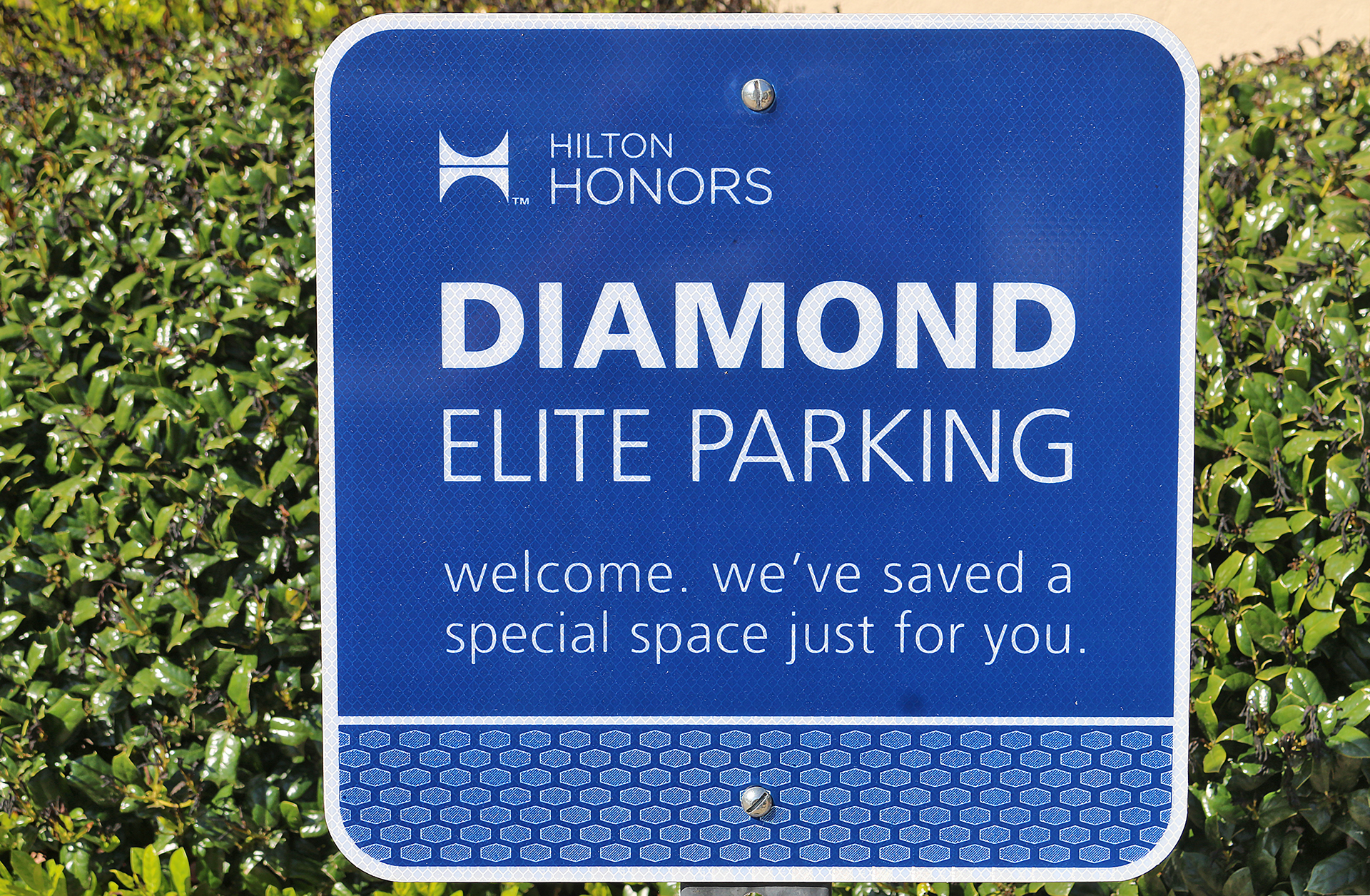 Hilton Honors Diamond Elite Parking Sign