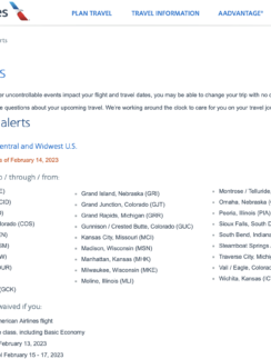 a screenshot of a travel information