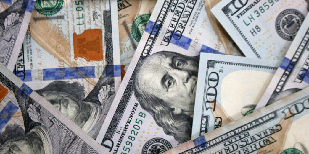 One hundred dollar bills currency