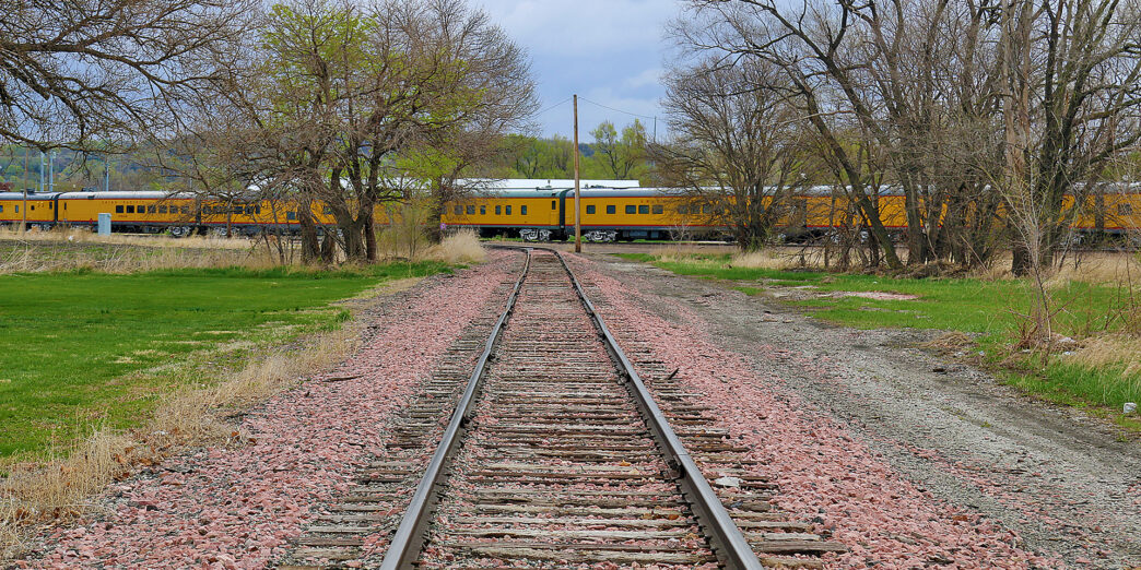 Golden Spike Monument railroad tracks