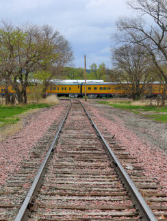 Golden Spike Monument railroad tracks