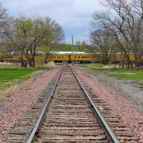 Golden Spike Monument railroad tracks