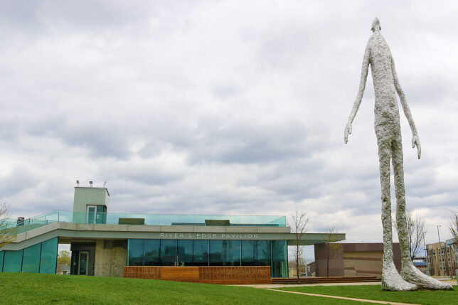 Looking Up humanoid statue