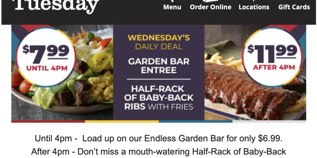 a menu for a restaurant