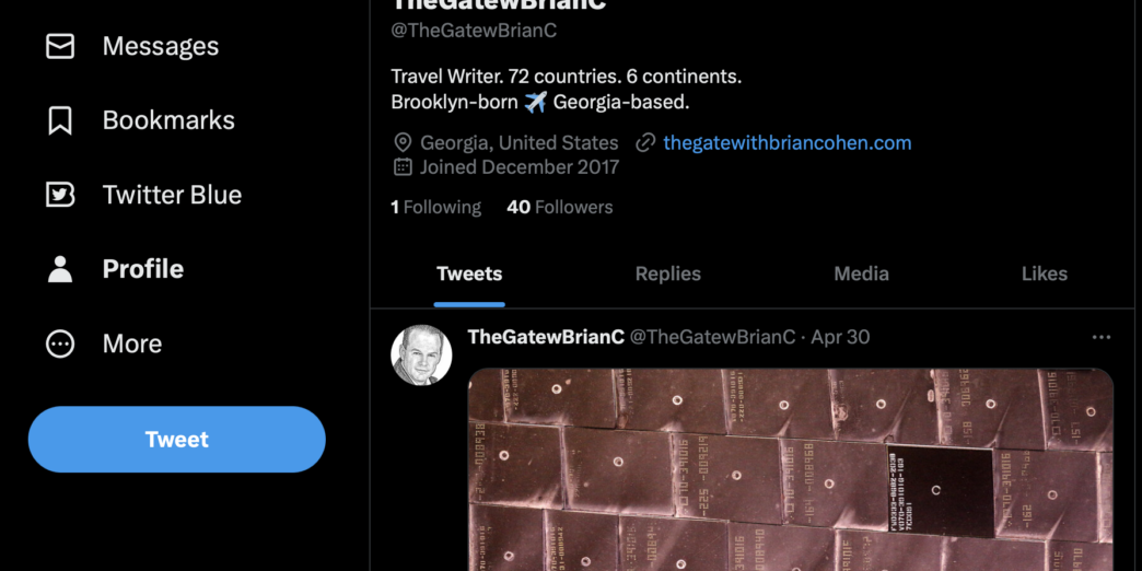 a screenshot of a social media account