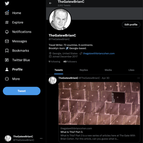 a screenshot of a social media account