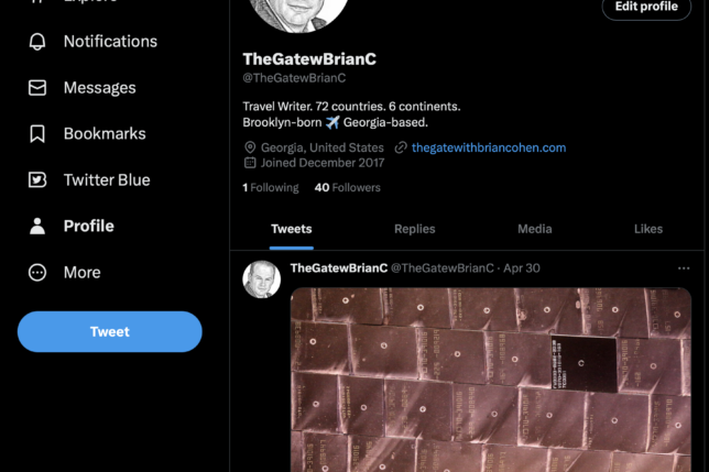 a screenshot of a social media account