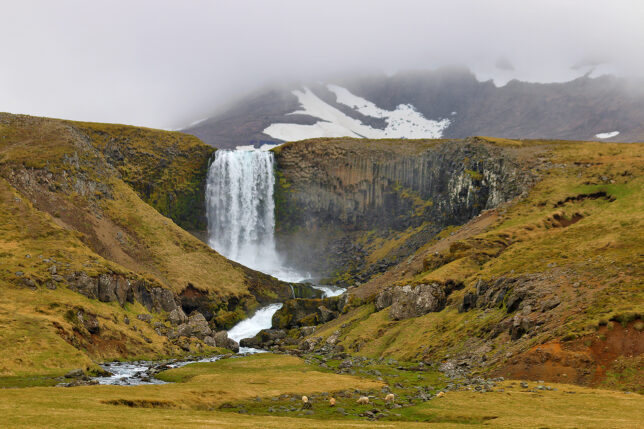 Svöðufoss and Lookout Overlooking Ólafsvíkur Iceland