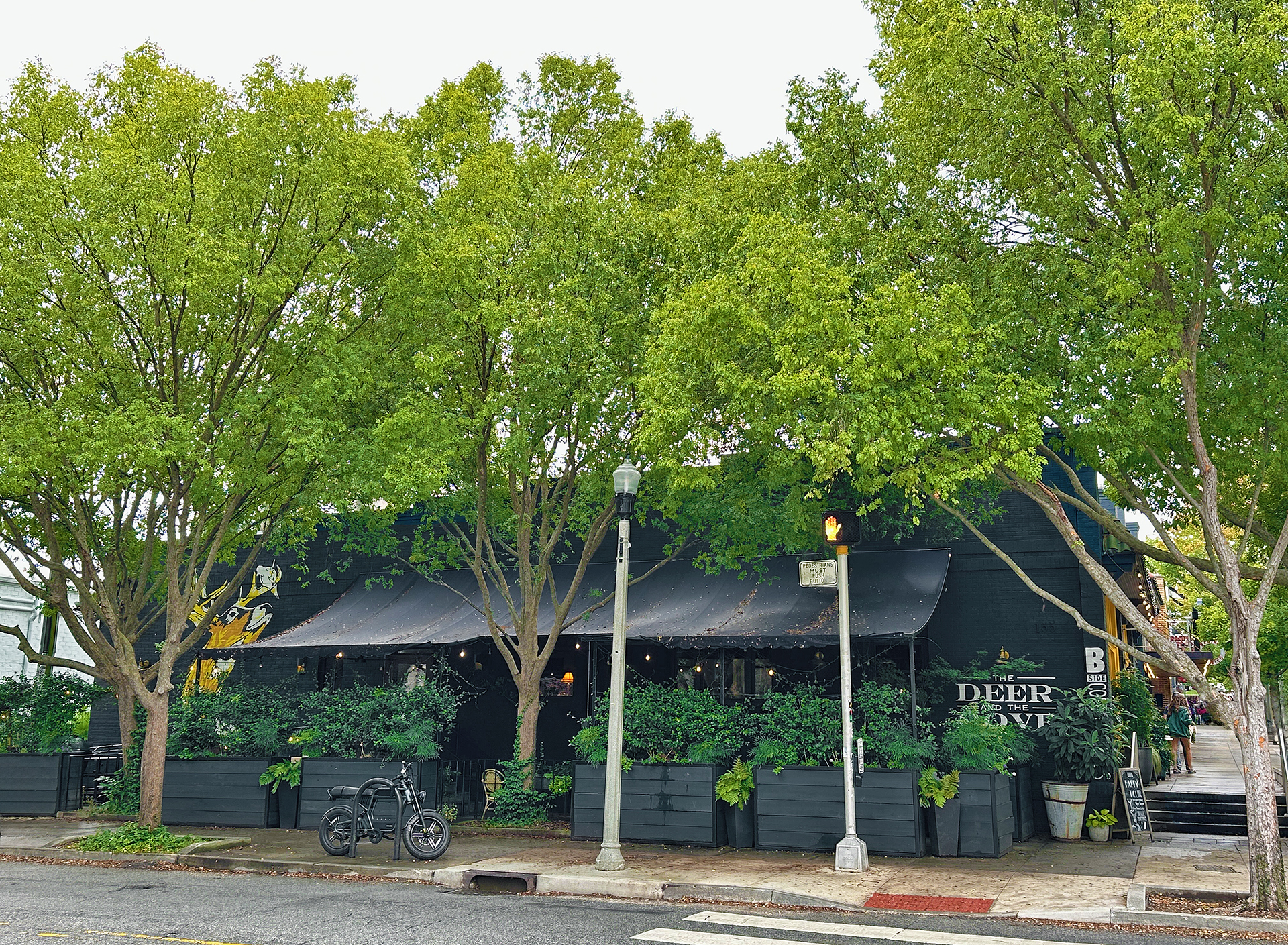 a building with trees in front of it