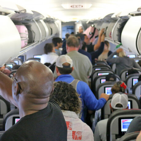 Airplane Aisle Baggage Deplane