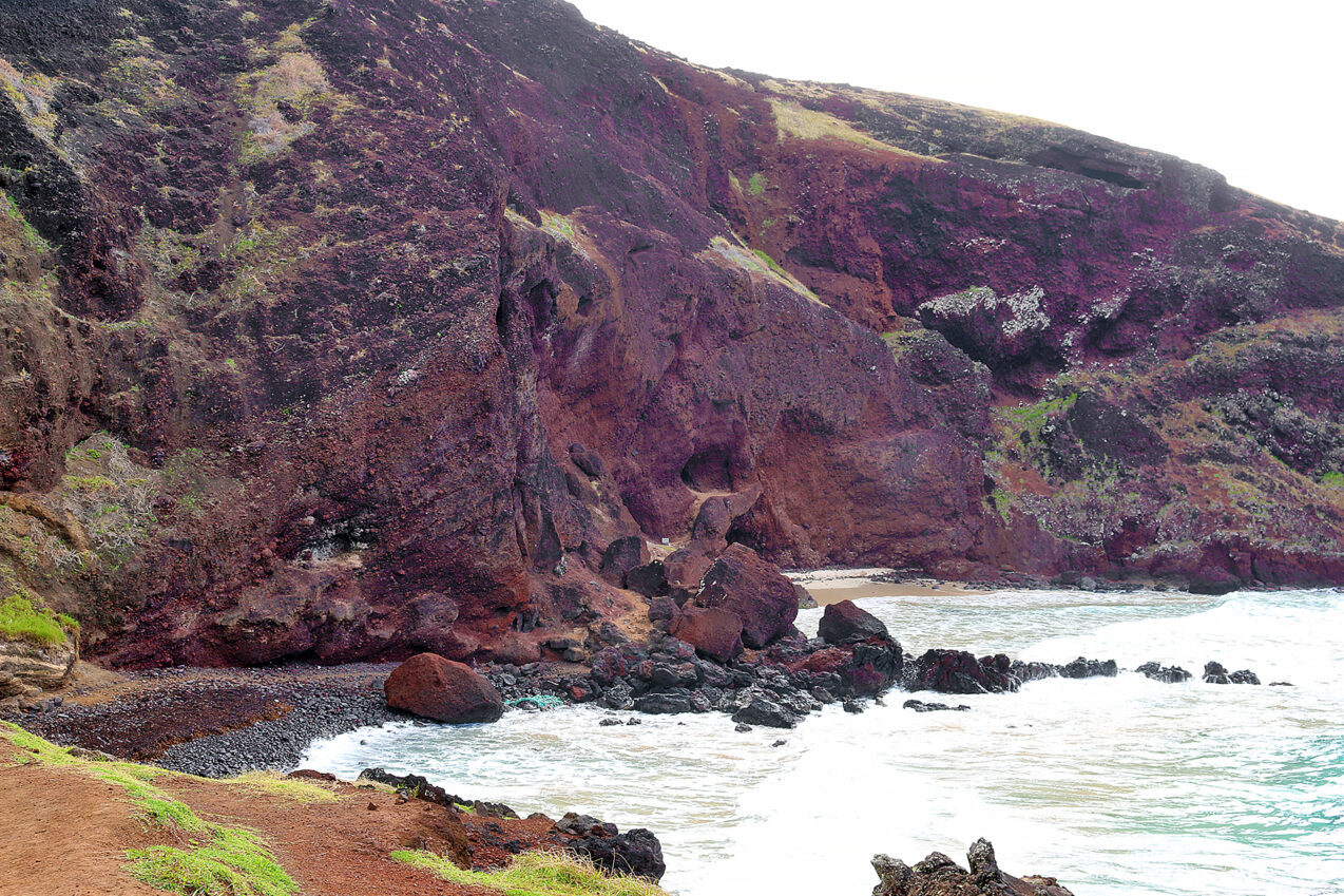 Remote Pink Ovahe Beach on Easter Island The Gate
