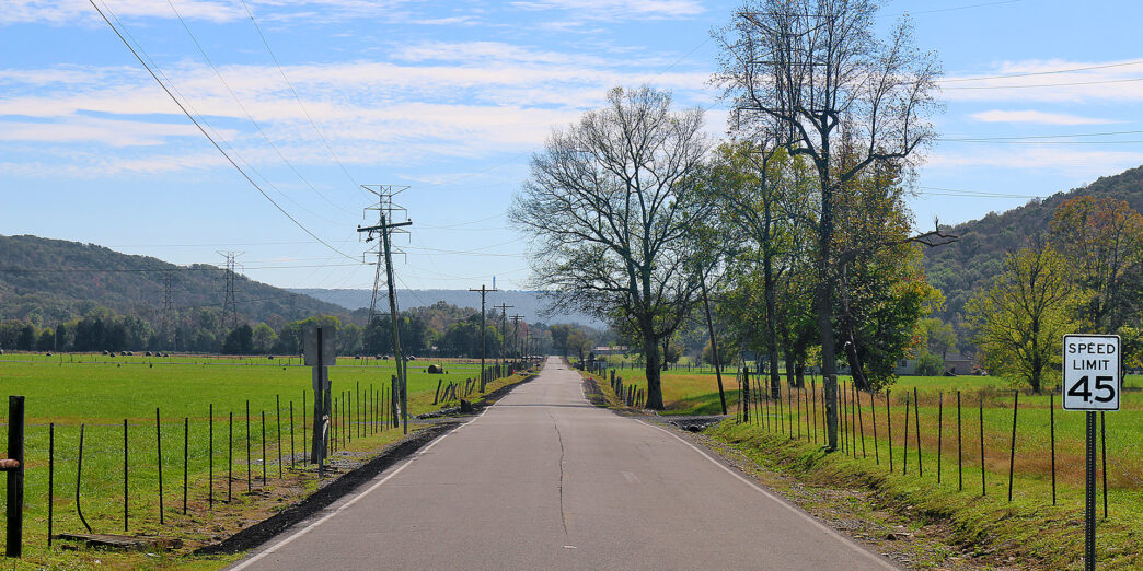 straight rural road Alabama