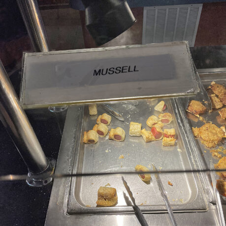 a tray of food on a counter