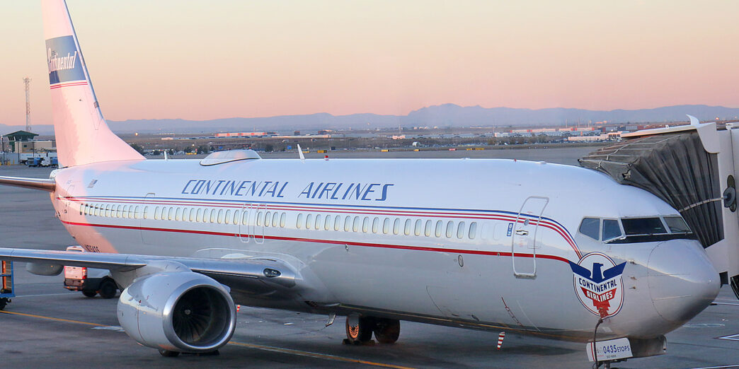 United Airlines Continental Airlines Vintage Livery