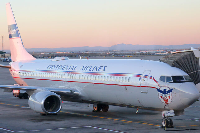 United Airlines Continental Airlines Vintage Livery