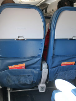 two seats on an airplane