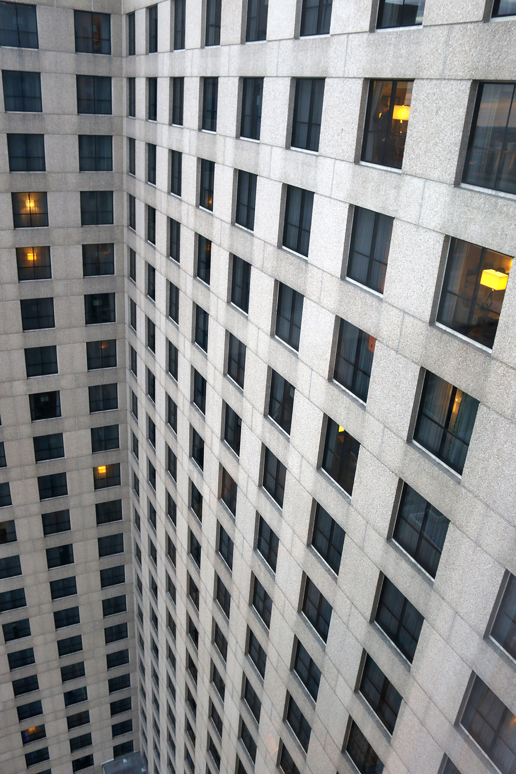 a building with many windows