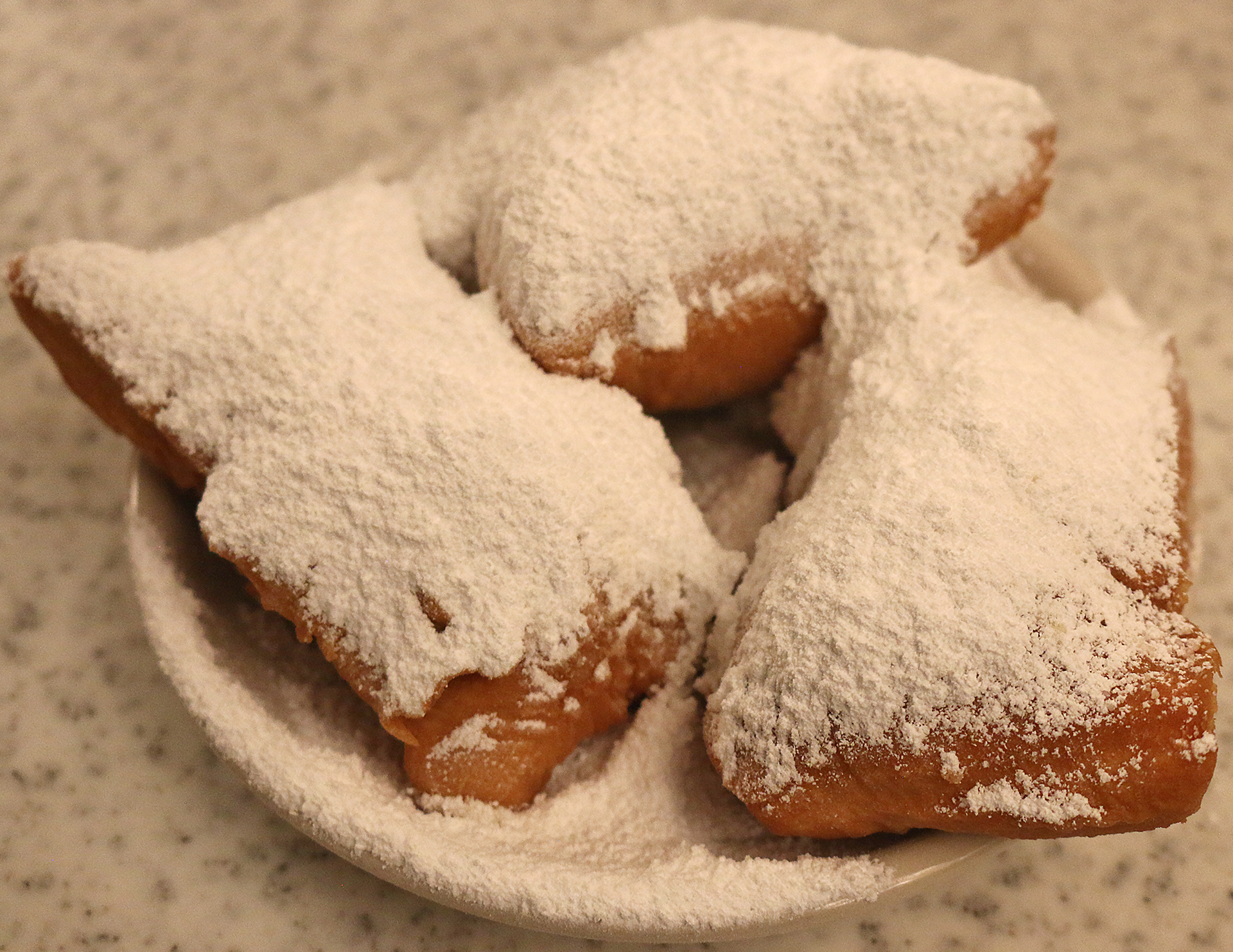 a bowl of food with powdered sugar