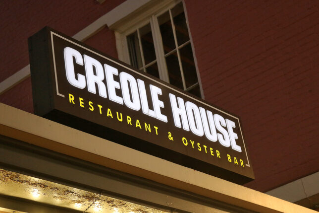 a sign on a building