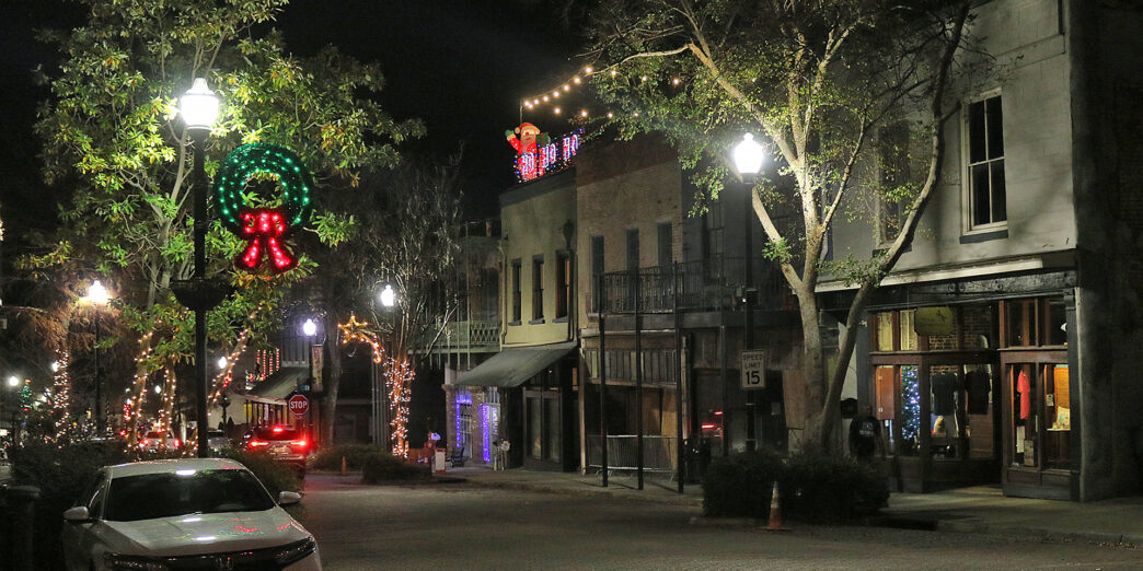 a street with a car parked on it