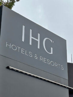 a sign on a building