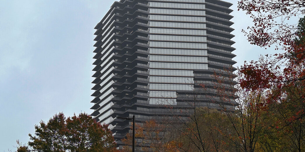 a tall building with many windows