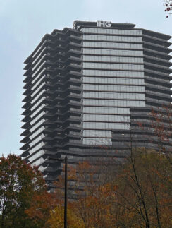 a tall building with many windows