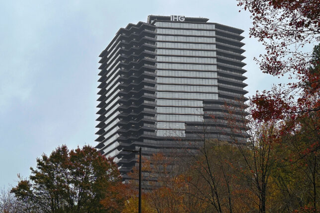 a tall building with many windows