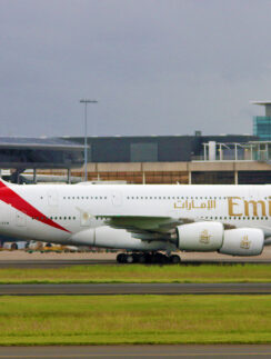 an airplane on the runway