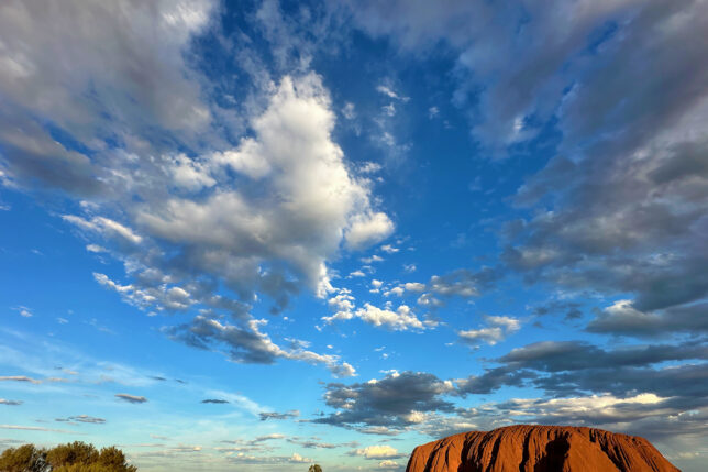 a large rock formation in the desert