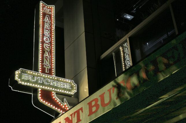 a sign on a building