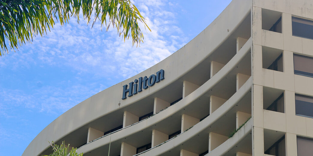 a building with a sign on it