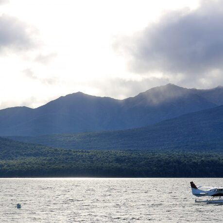 a plane on the water